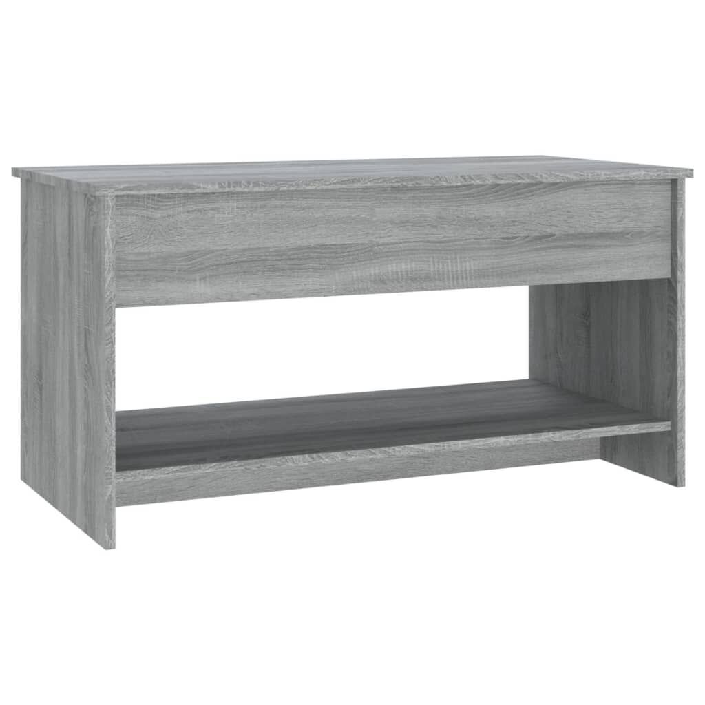 vidaXL Coffee Table Grey Sonoma 102x50x52.5 cm Engineered Wood