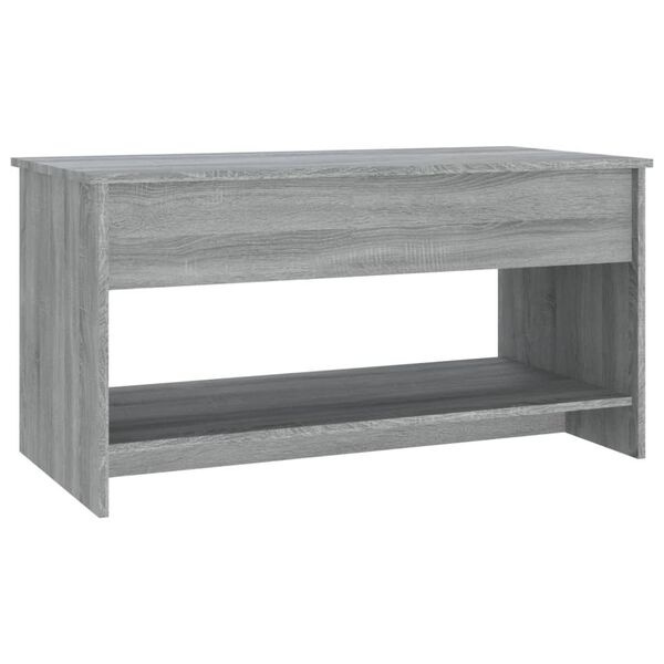 vidaXL Coffee Table Grey Sonoma 102x50x52.5 cm Engineered Wood