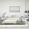 vidaXL Bed Frame without Mattress Dark Grey King Fabric