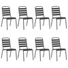 vidaXL 9 Piece Garden Dining Set Anthracite Steel