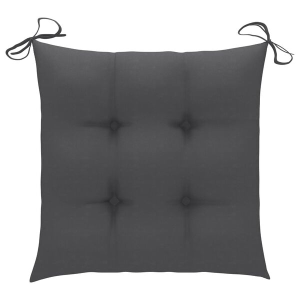 vidaXL Folding Garden Chairs 2 pcs with Cushions Bamboo