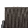 vidaXL 3-Seater Garden Bench with Cushions Brown PP Rattan