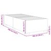vidaXL Bed Frame without Mattress Dark Grey Twin Fabric