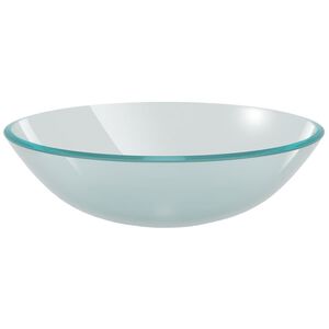 vidaXL Basin Tempered Glass 42 cm Frosted