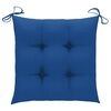 vidaXL Garden Chairs with Blue Cushions 3 pcs Solid Teak Wood