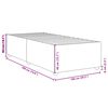 vidaXL Bed Frame without Mattress Dark Grey Twin Fabric