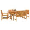 vidaXL Garden Dining Set 5 pcs Brown 150 x 90 x 74 cm