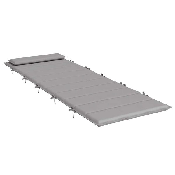 vidaXL Sun Lounger Cushion Grey 180x60x4 cm Oxford Fabric