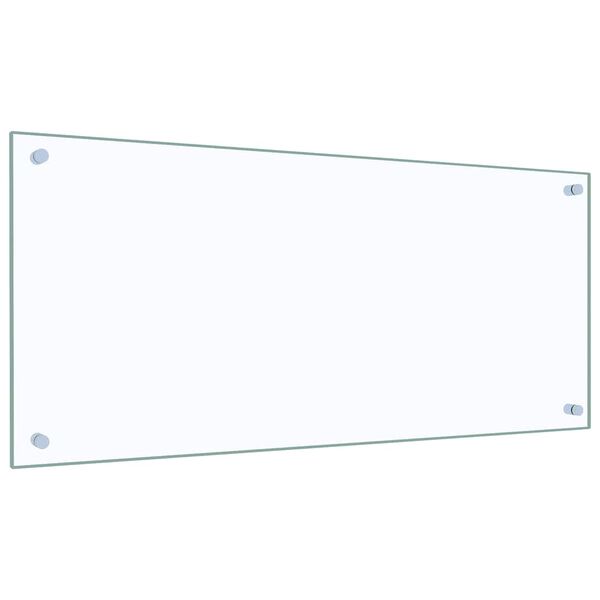 vidaXL Kitchen Backsplash Transparent 90 x 40 cm Tempered Glass