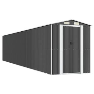 vidaXL Garden Shed Anthracite 192x1021x223 cm Galvanised Steel