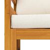 vidaXL Garden Chair with Cream Cushions Solid Acacia Wood