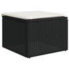 vidaXL 8 Piece Garden Sofa Set with Cushions Black Poly Rattan