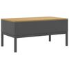 vidaXL Coffee Table FLORO Grey 99x55.5x45 cm Solid Pine Wood