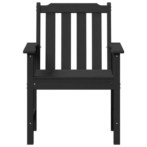 vidaXL Garden Dining Chairs 4 pcs Black 65,5x55,5x88 cm HDPE