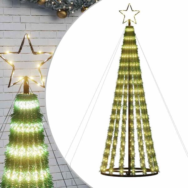 vidaXL LED Christmas Tree 688 LEDs Warm White 300 cm