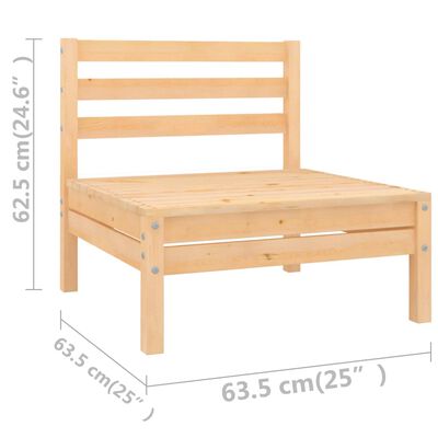 vidaXL 4 Piece Garden Lounge Set Solid Pinewood