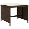 vidaXL 13 Piece Garden Dining Set with Cushions Brown Poly Rattan