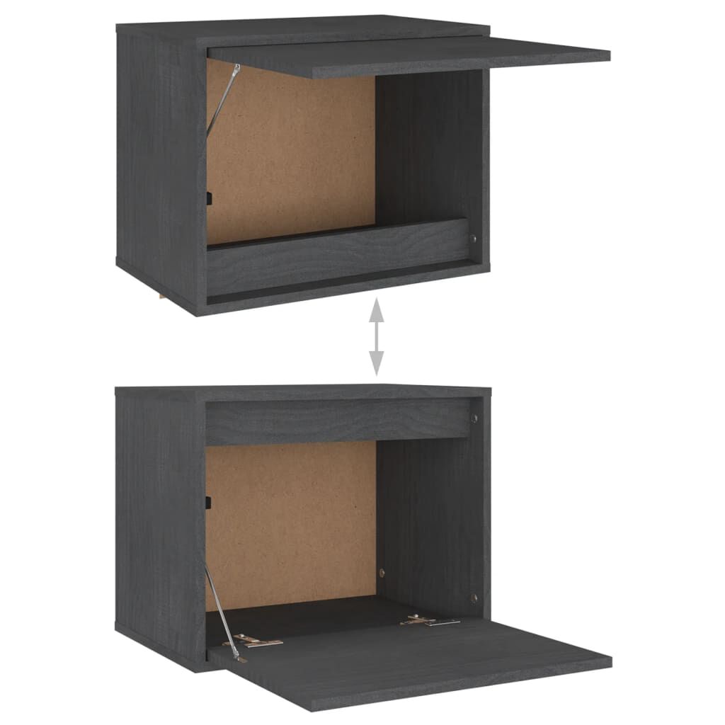 vidaXL TV Cabinets 6 pcs Grey Solid Wood Pine