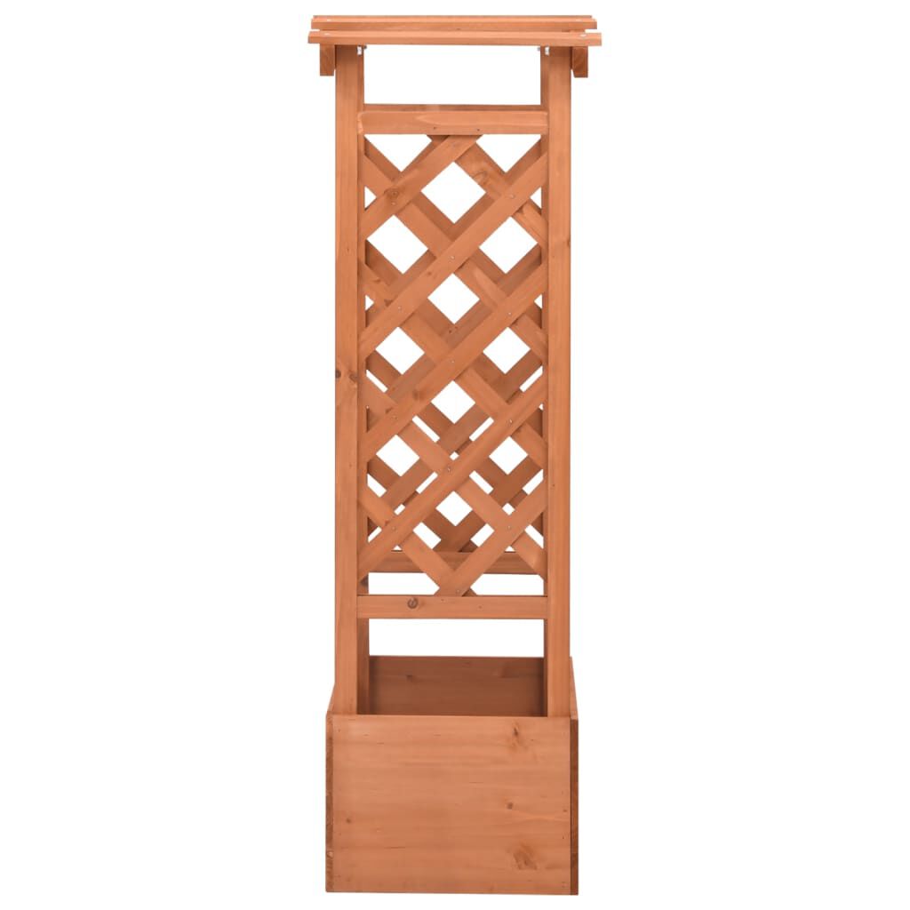 vidaXL Trellis Planter with Arch 49x39x117 cm Firwood