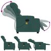 vidaXL Electric Massage Recliner Chair Dark Green Fabric