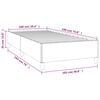 vidaXL Bed Frame without Mattress Light Grey 100x190 cm Twin Fabric