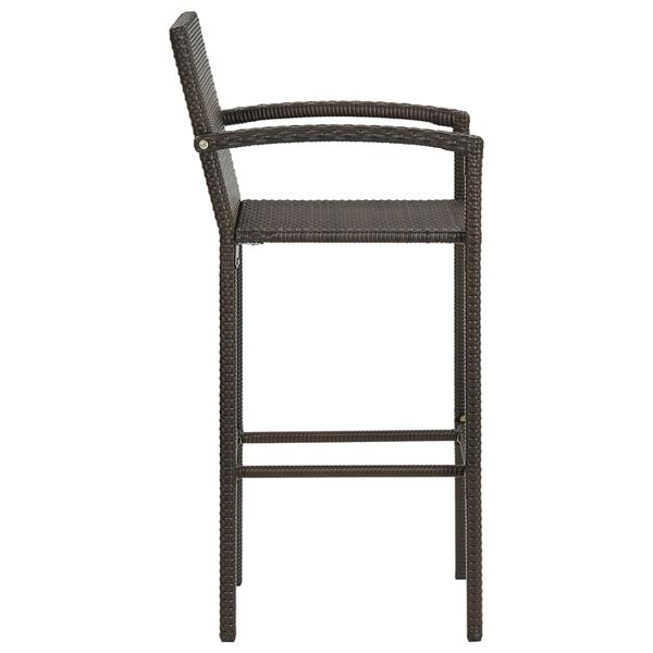 vidaXL 7 Piece Garden Bar Set Brown