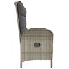 vidaXL Reclining Garden Bench with Cushions 107 cm Poly Rattan Grey