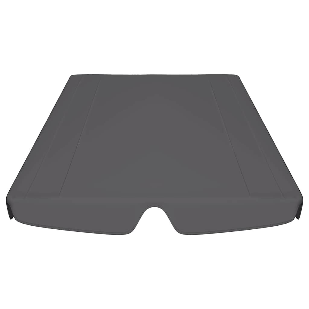 vidaXL Replacement Canopy for Garden Swing Anthracite 188/168x145/110cm