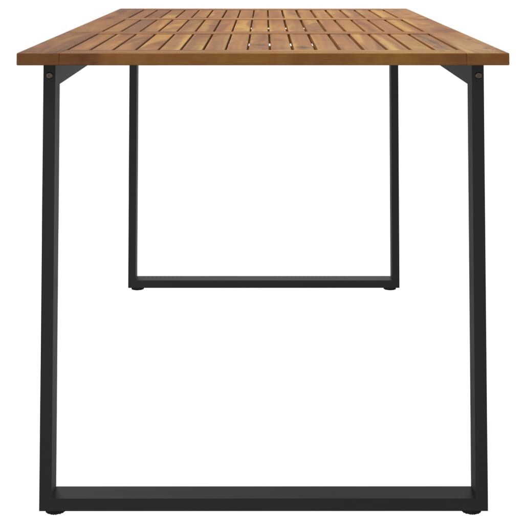 vidaXL Garden Table with U-shaped Legs 140x80x75 cm Solid Wood Acacia