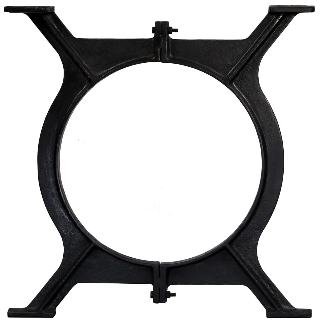 vidaXL Dining Table Legs 2 pcs O-Frame Cast Iron