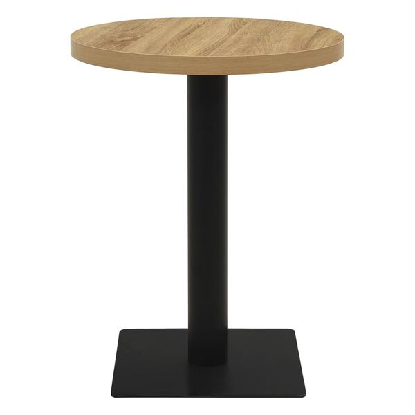 vidaXL Bistro Table Oak Colour 60 cm MDF and Steel