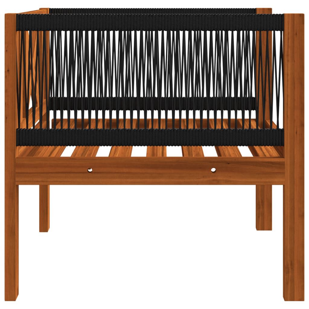 vidaXL 7 Piece Garden Lounge Set with Cushions Cream Solid Acacia Wood