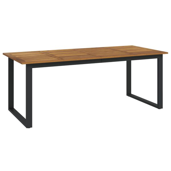 vidaXL 7 Piece Garden Dining Set Solid Wood Acacia and Metal