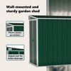 vidaXL Wall-mounted Garden Shed Green 118x382x178 cm Galvanised Steel