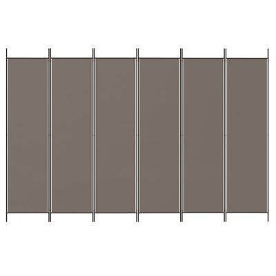 vidaXL 6-Panel Room Divider Anthracite 300x200 cm Fabric