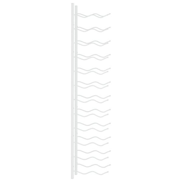 vidaXL Wall Mounted Wine Rack for 24 Bottles White Iron