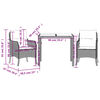 vidaXL 3 Piece Garden Dining Set with Cushions Grey Poly Rattan