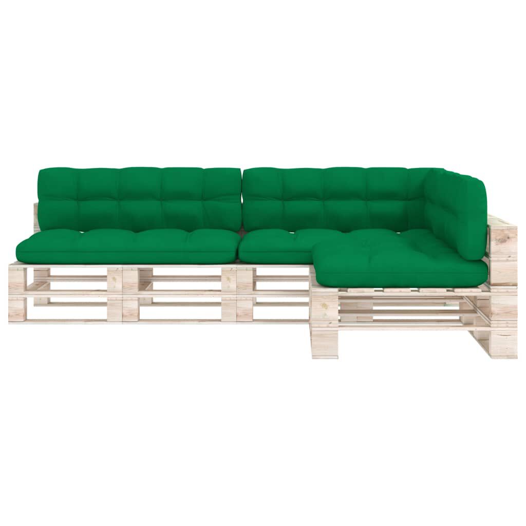 vidaXL Pallet Sofa Cushions 7 pcs Green