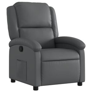 vidaXL Recliner Chair Grey Faux Leather