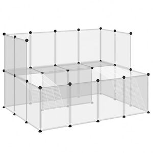 vidaXL Small Animal Cage Transparent 143x107x93 cm PP and Steel