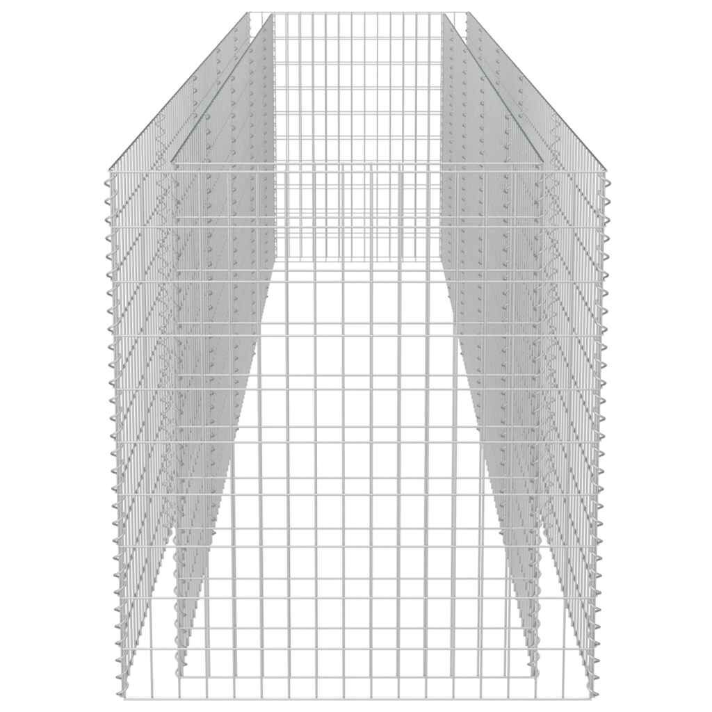 vidaXL Gabion Raised Bed Galvanised Steel 450x90x100 cm