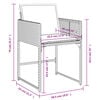 vidaXL 9 Piece Garden Dining Set with Cushions Grey Poly Rattan