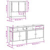 vidaXL 3 Piece Bathroom Furniture Set Smoked Oak Engineered Wood