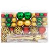 vidaXL 112 Piece Christmas Bauble Set Red / Green / Gold Polystyrene
