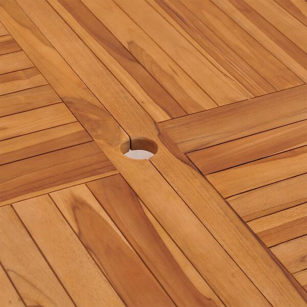 vidaXL Garden Dining Table 110x110x75 cm Solid Wood Teak