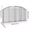 vidaXL Arched Gabion Basket 200x30x100/120 cm Galvanised Iron