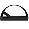 vidaXL 2-Person Sunbed with Round Roof Black 211x112x140 cm Poly Rattan