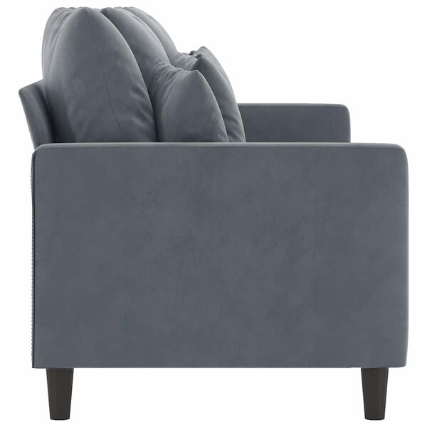 vidaXL 3-Seater Sofa Dark Grey 180 cm Velvet