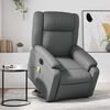 vidaXL Electric Stand up Massage Recliner Chair Grey Faux Leather