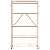 vidaXL Clothes Rack with Shelves and Wheels 110x40x180 cm Bamboo